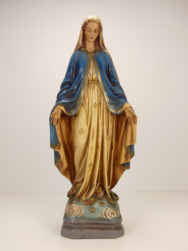 Vintage Gipsen beeld van De Heilige Maagd Maria